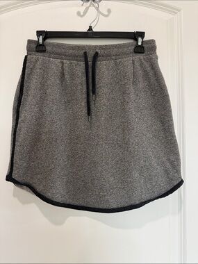 Madewell Gray Mini Skirt with Black Trim